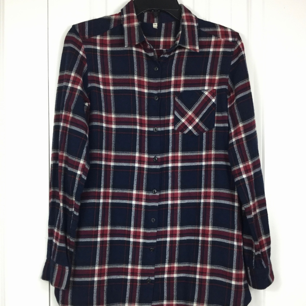 Muji USA | Plaid Cotton Flannel Shirt Size Small
